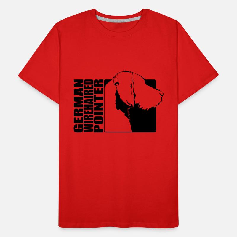 German Wirehaired Pointer Profil Jagdhund Wilsigns Männer Premium Bio T-Shirt