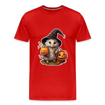 Cute Halloween Monster - Men's Premium Organic T-Shirt - red - Front - Damien (186cm)