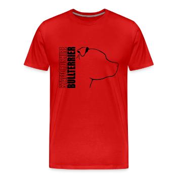 STAFFORDSHIRE BULL TERRIER Profile Dogs Wilsigns - Men's Premium Organic T-Shirt - red - Front - Damien (186cm)