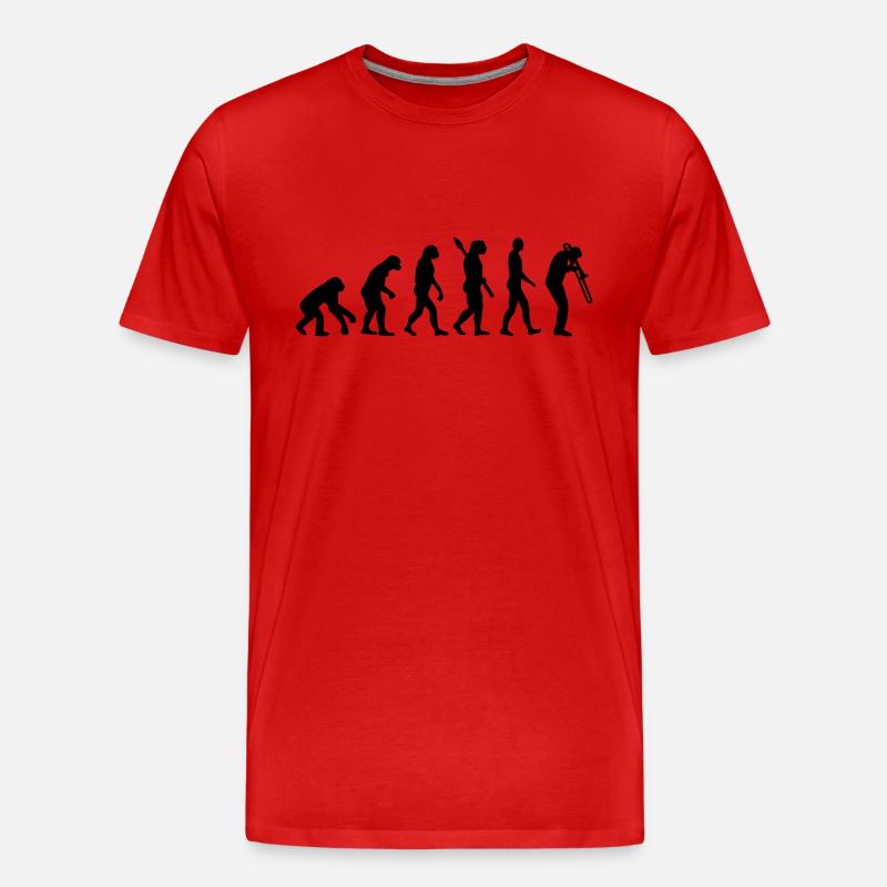 Evolution Trombone - Men's Premium Organic T-Shirt - red