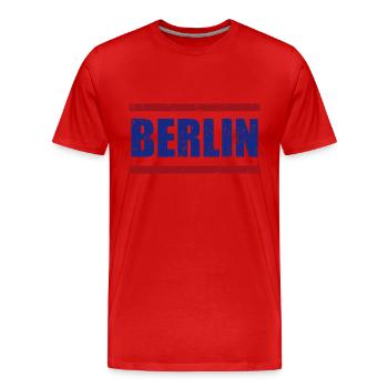 Berlin - Men's Premium Organic T-Shirt - red - Front - Damien (186cm)
