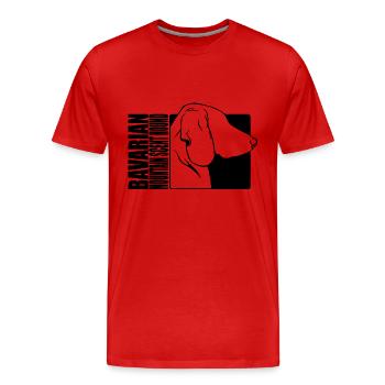Bavarian Mountain Scent Hound Profile Dogs Dog - Men's Premium Organic T-Shirt - red - Front - Damien (186cm)