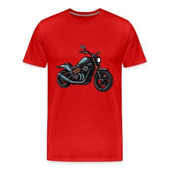 Motard - T-shirt bio Premium Homme - rouge - Devant - Damien (186cm)