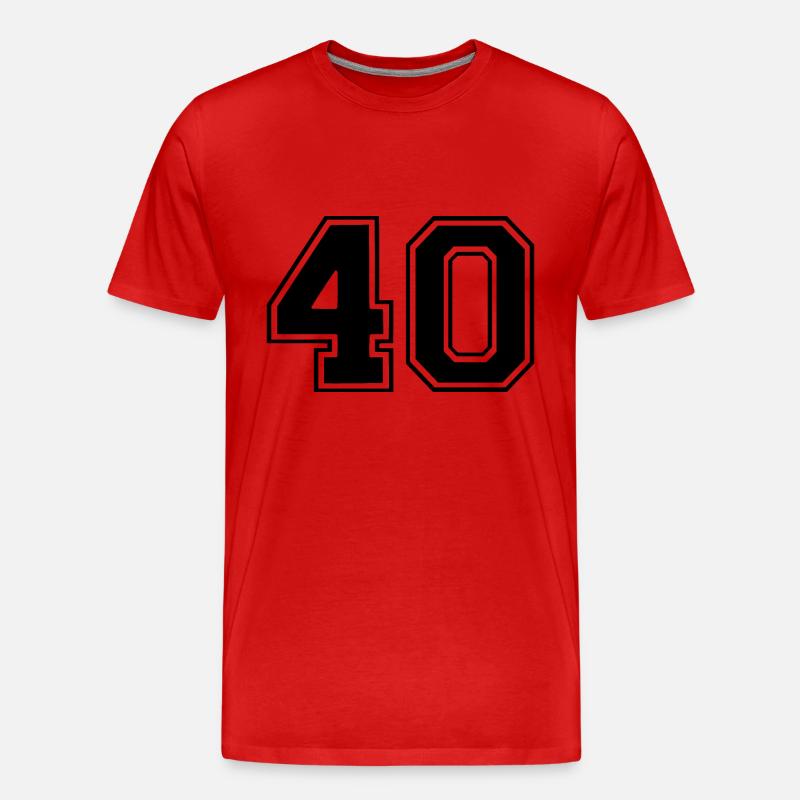 40 - Männer Premium Bio T-Shirt - Rot