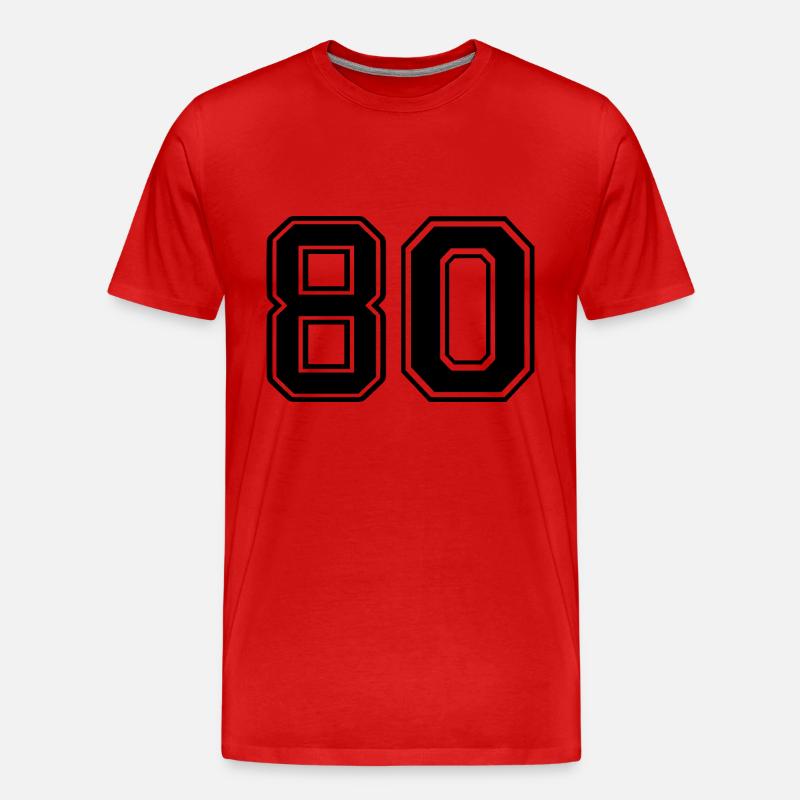 80 - Männer Premium Bio T-Shirt - Rot