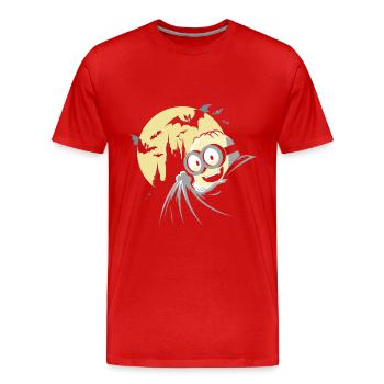 Minions Dave Halloween - Männer Premium Bio T-Shirt - Rot - Vorne - Damien (186cm)