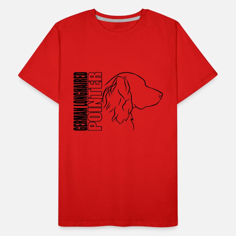 German Longhaired Pointer Profil Hunde Wilsigns Männer Premium Bio T-Shirt