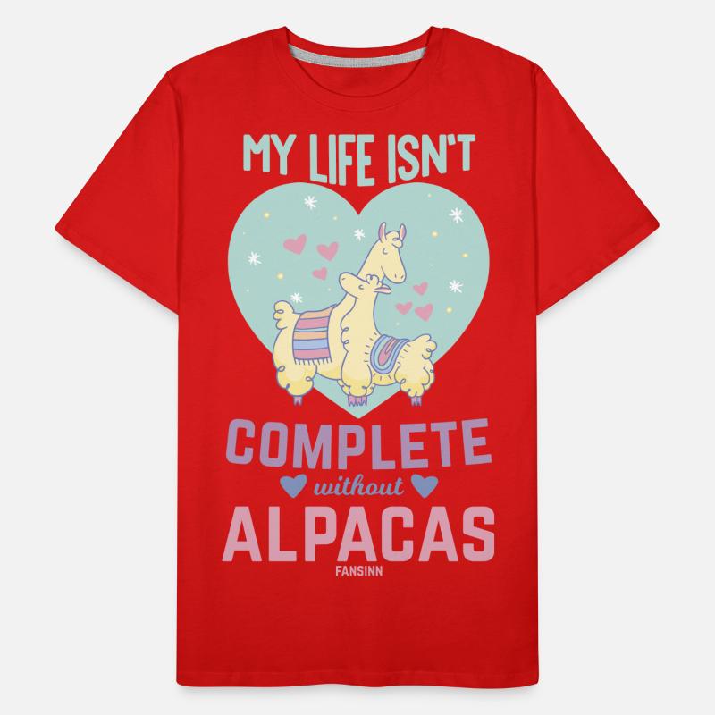 My Life Isn´t Complete Without Alpacas Männer Premium Bio T-Shirt