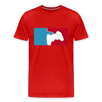 E-Sports Console - T-shirt bio Premium Homme - rouge - Devant - Damien (186cm)