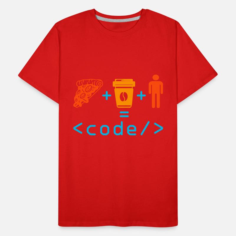 Programmer Coder Computer Nerd Geek Coding Funny Men's Premium Organic T-Shirt