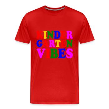 kindergarten vibes - T-shirt bio Premium Homme - rouge - Devant - Damien (186cm)