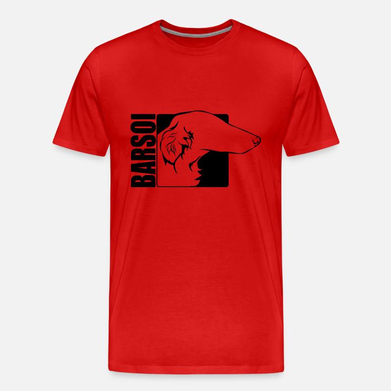 Barsoi Profil Hunde Hund Wilsigns - Männer Premium Bio T-Shirt - undefined