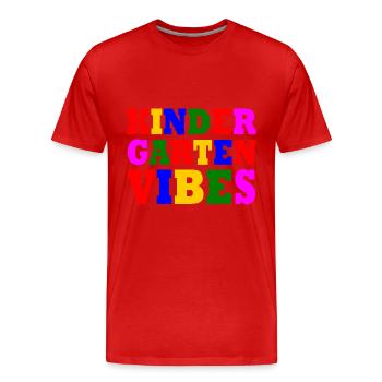 kindergarten vibes - T-shirt bio Premium Homme - rouge - Devant - Damien (186cm)