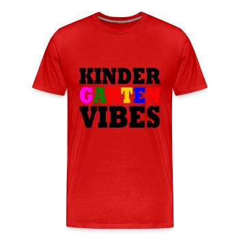 kindergarten vibes - T-shirt bio Premium Homme - rouge - Devant - Damien (186cm)