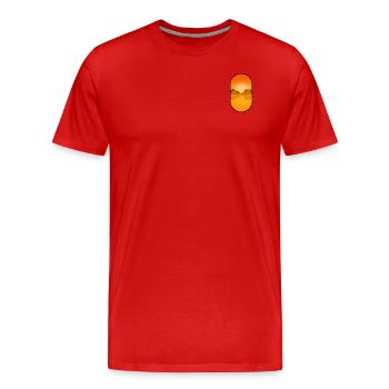Sunset Design Logo - Men's Premium Organic T-Shirt - red - Front - Damien (186cm)