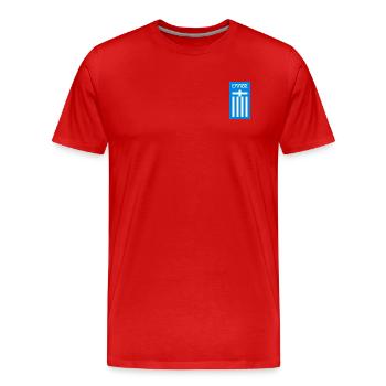 Neo Hellas Logo Greece Griechenland - Men's Premium Organic T-Shirt - red - Front - Damien (186cm)