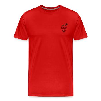 Totenkopf Insel - Männer Premium Bio T-Shirt - Rot - Vorne - Damien (186cm)