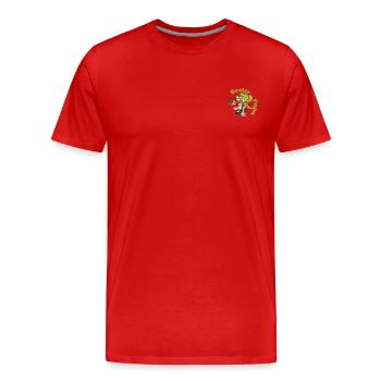 Pettersson & Findus Bester Papa Design - Männer Premium Bio T-Shirt - Rot - Vorne - Damien (186cm)