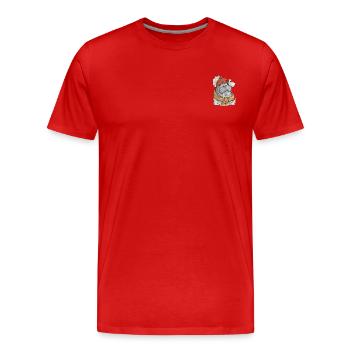 Côte des morses - T-shirt bio Premium Homme - rouge - Devant - Damien (186cm)