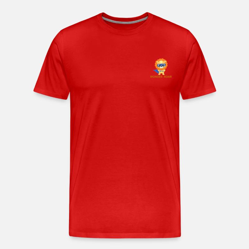 WUNDER-GEBRÜLL - Männer Premium Bio T-Shirt - Rot