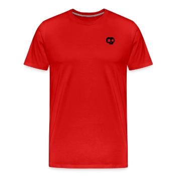 Totenkopf - Männer Premium Bio T-Shirt - Rot - Vorne - Damien (186cm)
