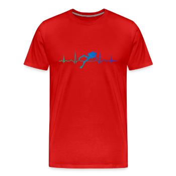 Plongée Plongée Plongée Libre Plongée Dames - T-shirt bio Premium Homme - rouge - Devant - Damien (186cm)