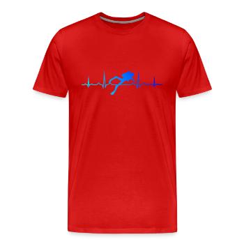 Plongeurs Plongeurs Plongeurs Plongeurs Plongée Libre - T-shirt bio Premium Homme - rouge - Devant - Damien (186cm)