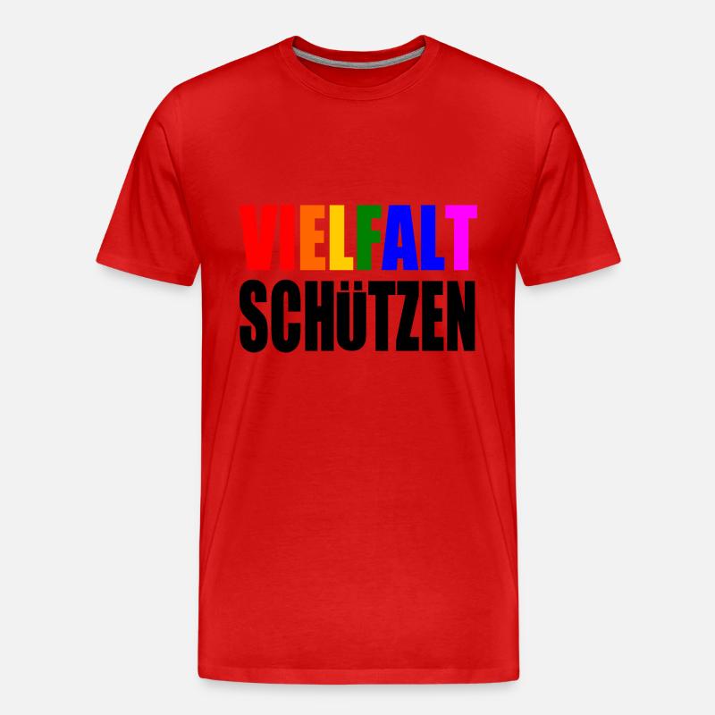 vielfalt schützen - Männer Premium Bio T-Shirt - Rot