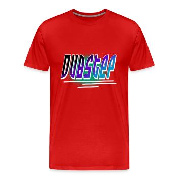 Dubstep - T-shirt bio Premium Homme - rouge - Devant - Damien (186cm)