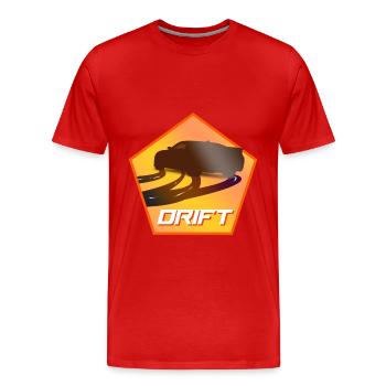 Voiture à la dérive - T-shirt bio Premium Homme - rouge - Devant - Damien (186cm)