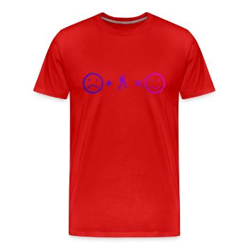 Ski Tour Ski Touring Ski Mountaineering Ski - Men's Premium Organic T-Shirt - red - Front - Damien (186cm)