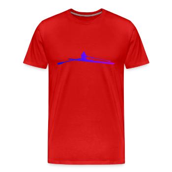 Rameurs rameurs femmes rameurs hommes - T-shirt bio Premium Homme - rouge - Devant - Damien (186cm)