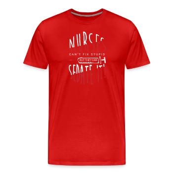 Nurse Nurse Hospital - Men's Premium Organic T-Shirt - red - Front - Damien (186cm)