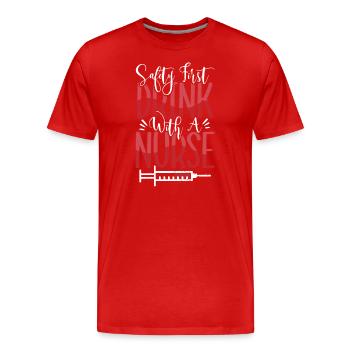 Nurse Nurse Hospital - Men's Premium Organic T-Shirt - red - Front - Damien (186cm)