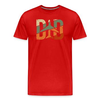 Pilot Captain Pilot Glider - Men's Premium Organic T-Shirt - red - Front - Damien (186cm)