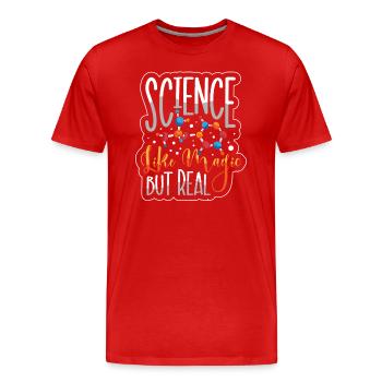 Chimie Science Physique Recherche - T-shirt bio Premium Homme - rouge - Devant - Damien (186cm)