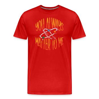 Chimie Science Physique Recherche Nerd Humour - T-shirt bio Premium Homme - rouge - Devant - Damien (186cm)