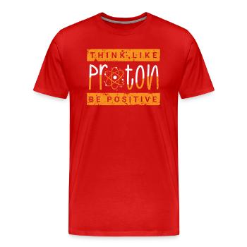 Chimie Science Physique Recherche Nerd Humour - T-shirt bio Premium Homme - rouge - Devant - Damien (186cm)