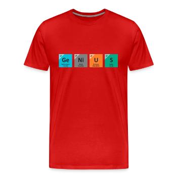 génie - T-shirt bio Premium Homme - rouge - Devant - Damien (186cm)