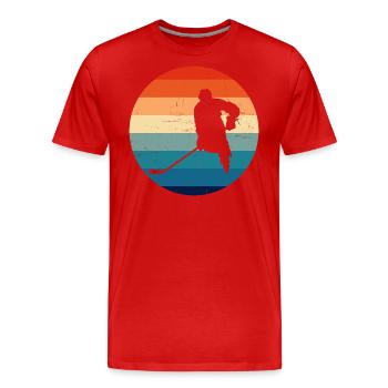 Hockey sur glace Hockey sur glace Hockey sur glace Hockey sur glace sp - T-shirt bio Premium Homme - rouge - Devant - Damien (186cm)