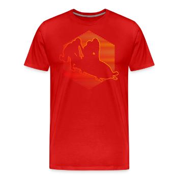 Bob fahren Bob Bobsport Zweierbob Bobbahn - Männer Premium Bio T-Shirt - Rot - Vorne - Damien (186cm)