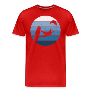 Kitesurf Kitesurf Kitesurf Kitesurfer Hommes - T-shirt bio Premium Homme - rouge - Devant - Damien (186cm)