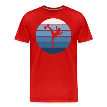 Damen Herren Futnet Spieler Fussballtennis - Männer Premium Bio T-Shirt - Rot - Vorne - Damien (186cm)