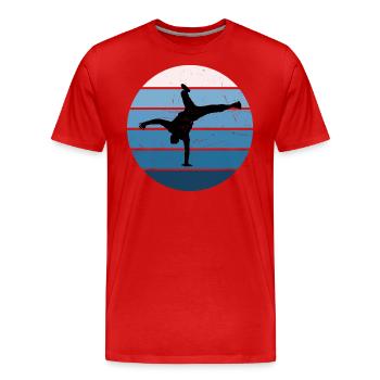 Bgirl Break Dance Breakdance Hommes Bboy - T-shirt bio Premium Homme - rouge - Devant - Damien (186cm)