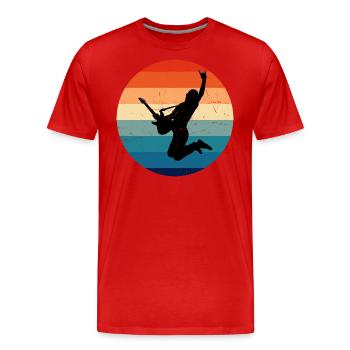 dames guitare électronique guitare acoustique guitare acoustique - T-shirt bio Premium Homme - rouge - Devant - Damien (186cm)