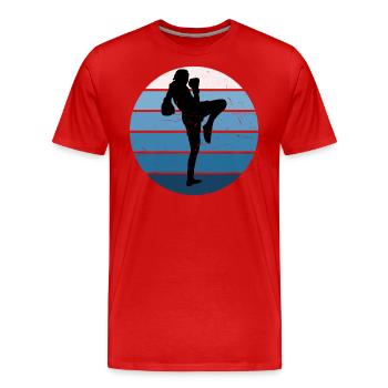 Muay Thai Thai Boxer Thai Boxing Thai Boxing Men - Men's Premium Organic T-Shirt - red - Front - Damien (186cm)