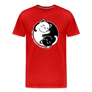 Trouvez votre équilibre parfait - T-shirt bio Premium Homme - rouge - Devant - Damien (186cm)