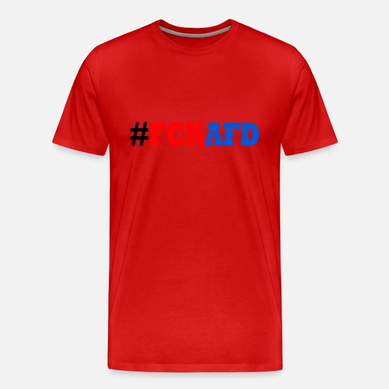 Fck afd - Männer Premium Bio T-Shirt - Rot