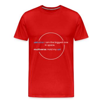 Multivers > Univers - T-shirt bio Premium Homme - rouge - Devant - Damien (186cm)
