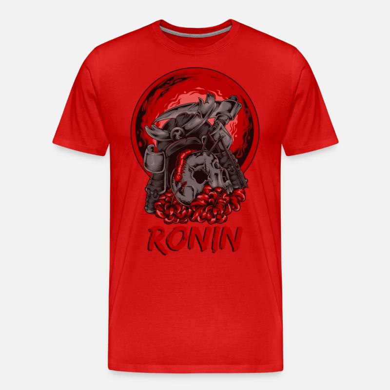 Ronin Samurai - Männer Premium Bio T-Shirt - Rot